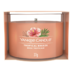 Tropical Breeze Kerze im Glas mit Hibiskusmotiv und 37g-Aufdruck