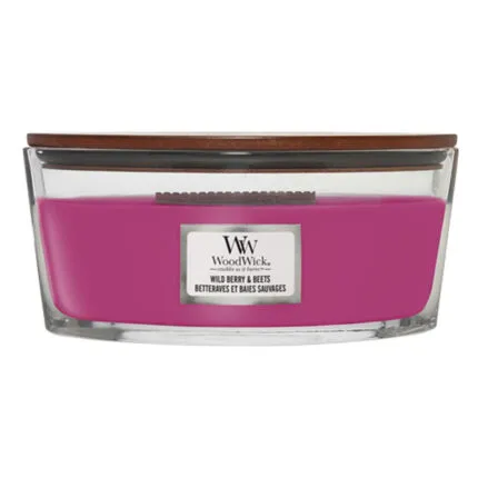 WoodWick Duftkerze Wild Berry & Beets im Glas mit Holzdeckel