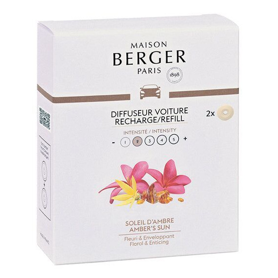 Soleil d’Ambre Autoduft-Nachfüller Maison Berger Paris Verpackung mit Soleil d’Ambre Autoduft-Nachfüllern