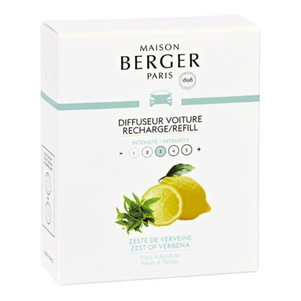 Maison-Berger-Verpackung für Autoduft-Nachfüller mit Zitrone und Verbene