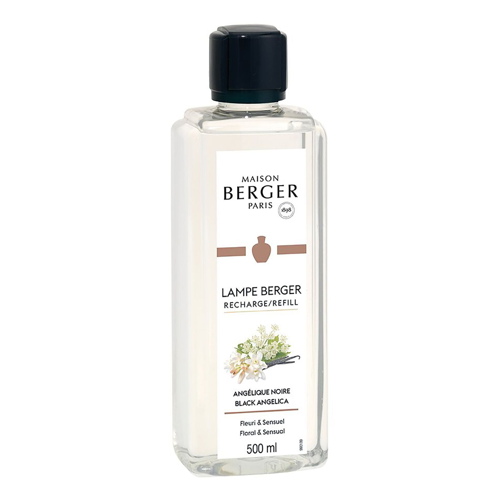 Angélique Noire Refill-Flasche Frontansicht der Maison Berger Paris Nachfüllflasche Angélique Noire