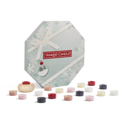 Yankee Candle Adventskalender mit Schachtel und verschiedenen Teelichtern