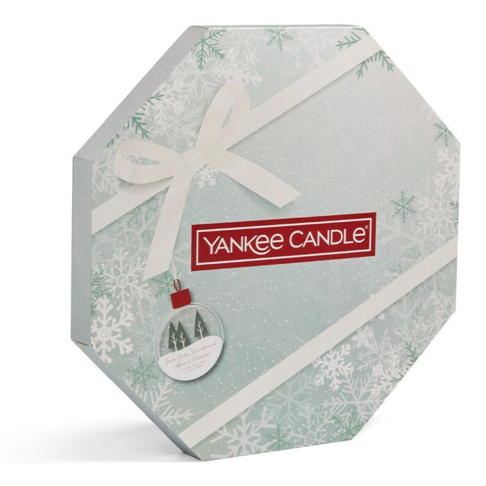 Yankee Candle Adventskalender Verpackung mit Schneeflockenmotiv