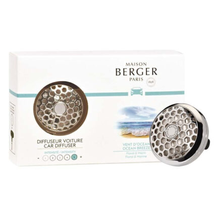 Maison Berger Autodiffusor neben der Verpackung mit Meeresmotiv