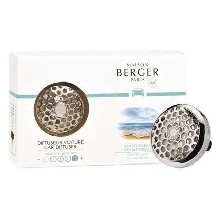 Maison Berger Autodiffusor neben der Verpackung mit Meeresmotiv
