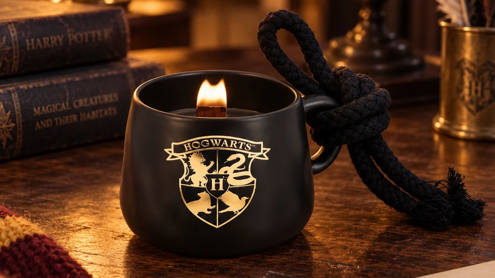 Hogwarts Cup Harry Potter™ Duftkerze 275g in natürlicher, hochwertiger Umgebung