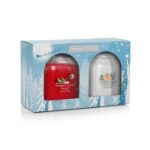 Yankee Candle Geschenkset mit zwei Kerzen und Weihnachtsmotiv