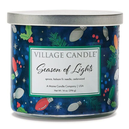 Season of Lights Kerze von Village Candle im dekorierten Glas