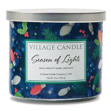 Season of Lights Kerze von Village Candle im dekorierten Glas