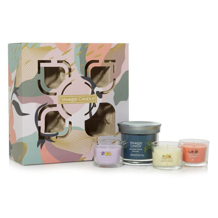 Geschenkset mit Kerzen und Tumbler Yankee Candle Geschenkset mit drei kleinen Kerzen und einem Tumbler