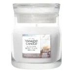 Kleine Yankee Candle Duftkerze im Glas mit Etikett A Calm & Quiet Place