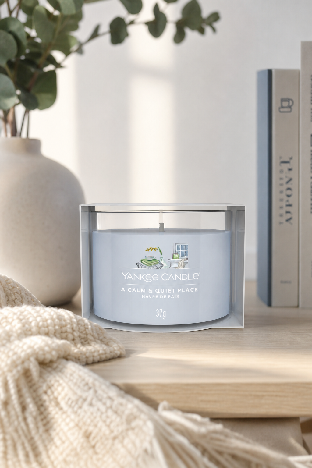 A Calm & Quiet Place 37g in einer stimmungsvollen Anwendungsszene