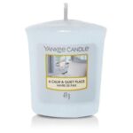 Weiße Yankee Candle Kerze A Calm & Quiet Place mit 49 g