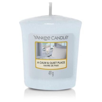 Weiße Yankee Candle Kerze A Calm & Quiet Place mit 49 g