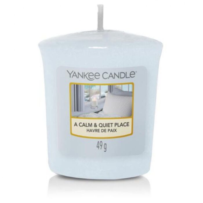 Weiße Yankee Candle Kerze A Calm & Quiet Place mit 49 g