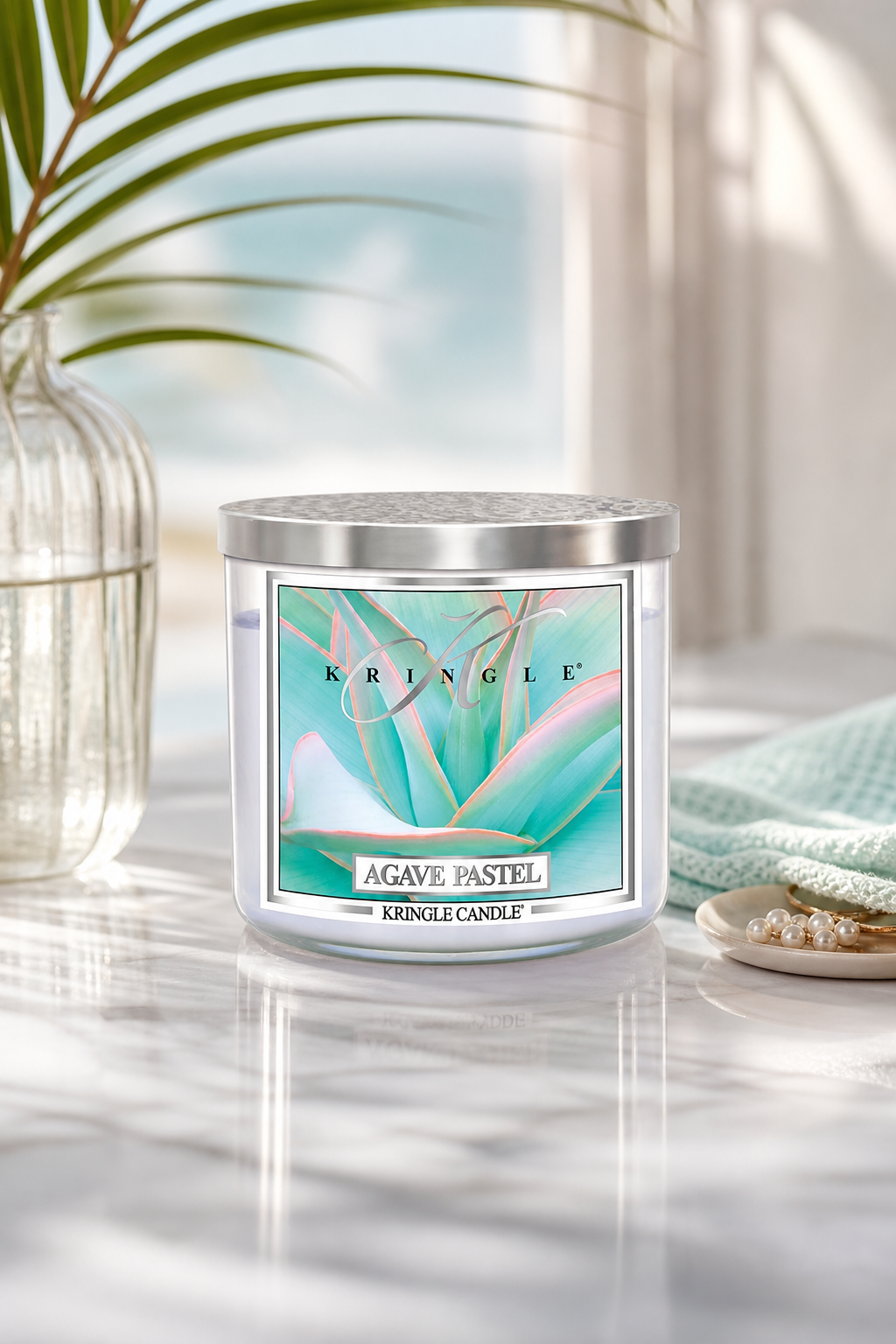 Agave Pastel 396 g Tumbler 3-Docht in einer stimmungsvollen Anwendungsszene