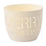 Agra Windlicht Porzellan weiß Merry Christmas – Produktansicht