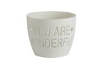 Agra Windlicht Porzellan weiß You are wonderful – Produktansicht
