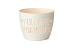 Agra Windlicht Porzellan weiß You are wonderful – Produktansicht
