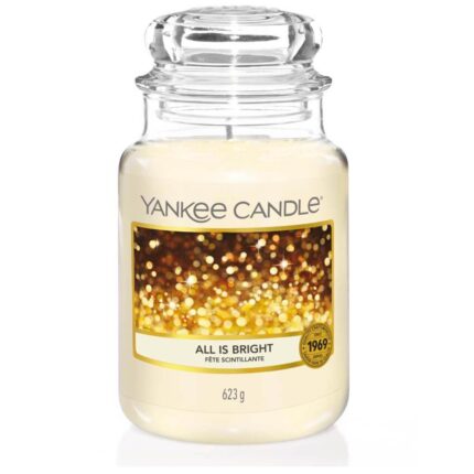 Yankee Candle All Is Bright Kerze im Glas mit transparentem Deckel