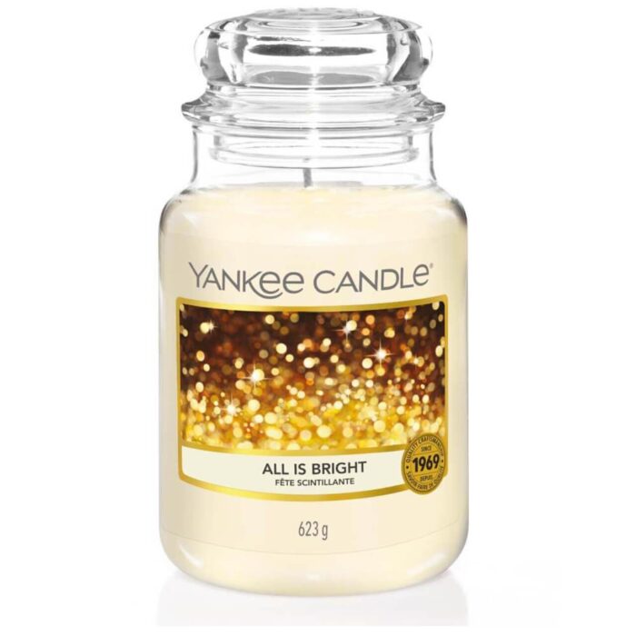 Yankee Candle All Is Bright Kerze im Glas mit transparentem Deckel