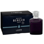 Maison Berger Paris Verpackung mit violetter Lampe und silberfarbenem Aufsatz