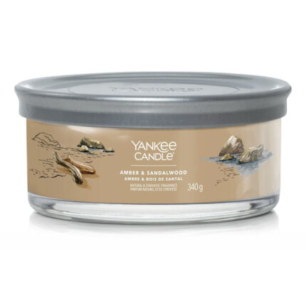 Yankee Candle Amber & Sandalwood Duftkerze im Glas mit Deckel