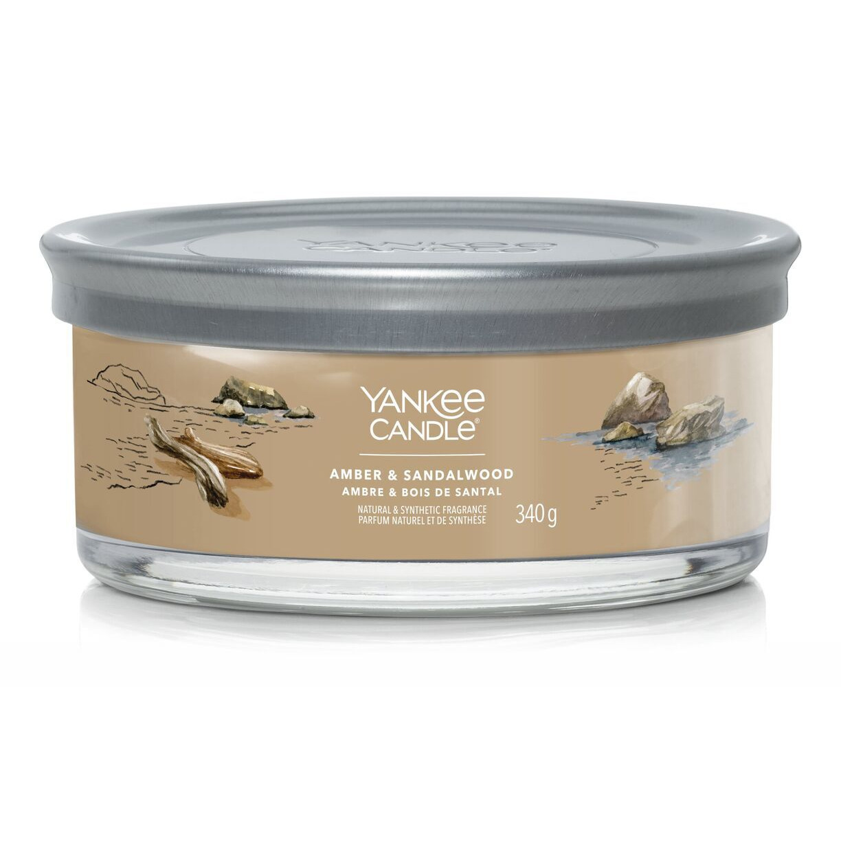 Yankee Candle Amber & Sandalwood Yankee Candle Amber & Sandalwood Duftkerze im Glas mit Deckel