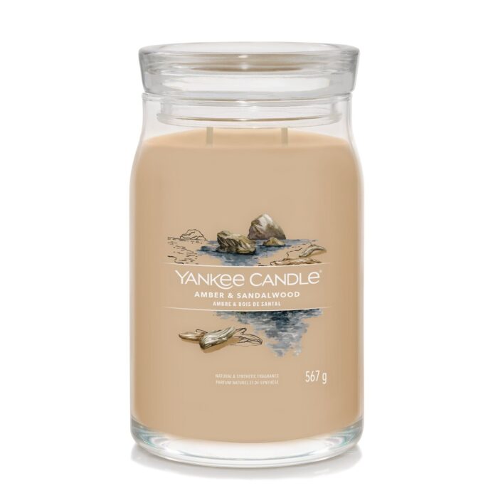 Amber & Sandalwood Signature Large Jar 567g 2-Docht – Produktansicht
