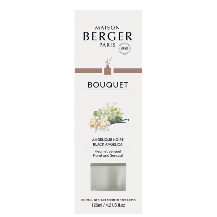 Verpackung Maison Berger Bouquet Angélique Noire mit Duftbezeichnung und 125 ml