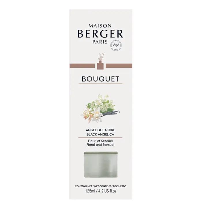 Verpackung Maison Berger Bouquet Angélique Noire mit Duftbezeichnung und 125 ml