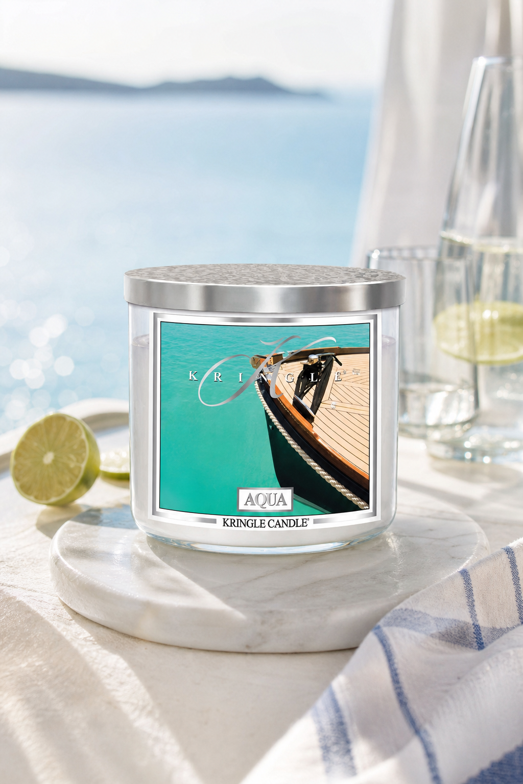 Aqua 396g Tumbler 3-Docht in einer stimmungsvollen Anwendungsszene