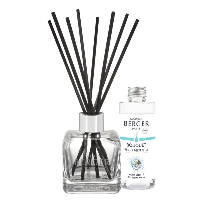 Maison Berger Diffuser und Bouquet Nachfüllflasche mit Aqua Céleste Etikett