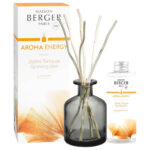 Aroma Energy Diffuser mit Duftstäbchen, Nachfüllflakon und Verpackung