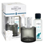 Maison Berger Aroma Happy Lampe mit Verpackung und Flüssigkeitsflasche