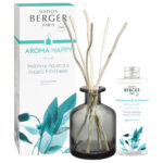 Maison Berger Aroma Happy Diffuser mit Duftstäbchen, Nachfüllflasche und Karton