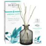 Maison Berger Aroma Happy Diffuser mit Duftstäbchen, Nachfüllflasche und Karton