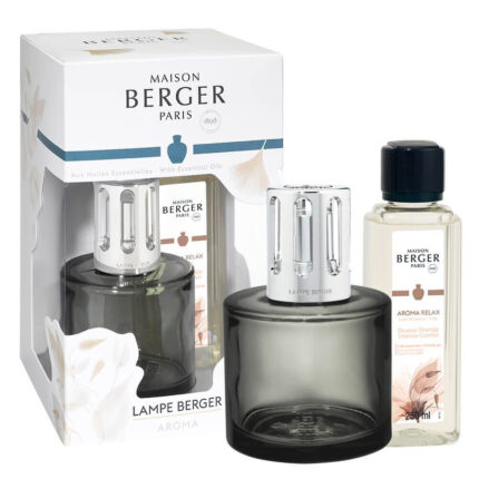 Maison Berger Aroma Relax Lampe, Verpackung und 250-ml-Flasche