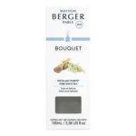 Vorderseite der Maison Berger Paris Bouquet Verpackung mit weißem Tee-Motiv