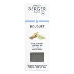 Vorderseite der Maison Berger Paris Bouquet Verpackung mit weißem Tee-Motiv