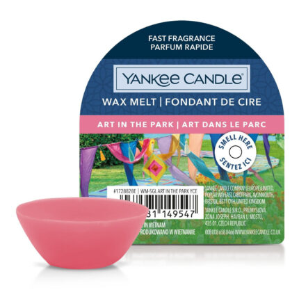 Rosa Wachsstück vor der Verpackung von Yankee Candle Art in the Park