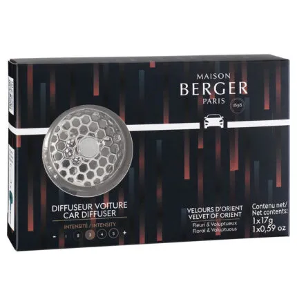 Frontale Produktverpackung des Maison Berger Paris Autoduft-Diffusors