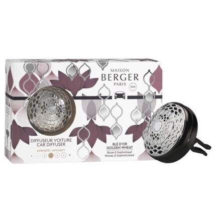 Verpacktes Maison Berger Paris Autoduft-Set mit rundem Clip
