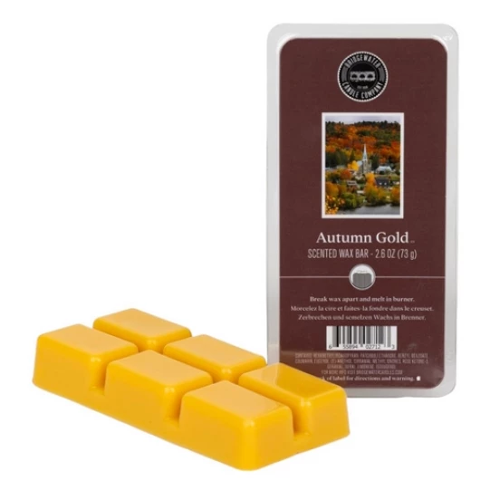 Autumn Gold Verpackung Verpackte Bridgewater Autumn Gold Scented Wax Bar mit gelben Wachsstücken