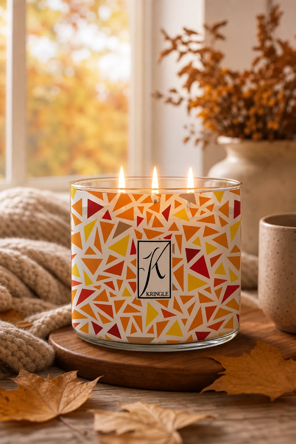 Autumn Spice 396g Tumbler 3-Docht – Stimmungsbild Autumn Spice 396g Tumbler 3-Docht in einer stimmungsvollen Anwendungsszene