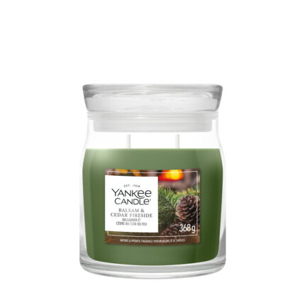 Yankee Candle Balsam & Cedar Fireside Kerze im Glas mit zwei Dochten