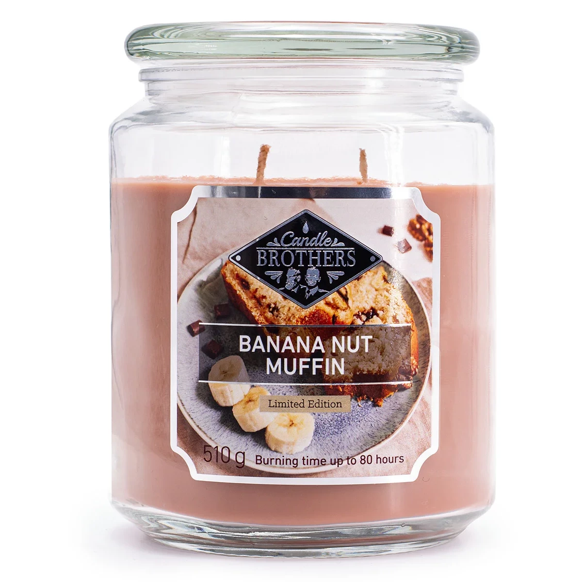 Banana Nut Muffin Duftkerze Candle Brothers Banana Nut Muffin Duftkerze im Glas mit Etikett