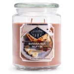 Candle Brothers Kerze im Glas mit Banana Nut Muffin Etikett