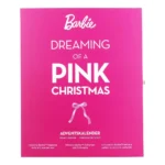 Vorderseite des Barbie Adventskalenders mit Aufdruck Dreaming of a Pink Christmas