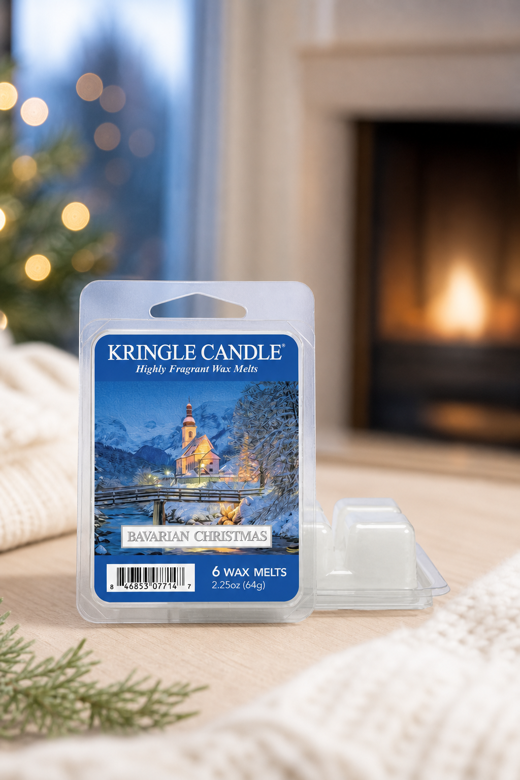 Bavarian Christmas Wachswürfel 64g in einer stimmungsvollen Anwendungsszene